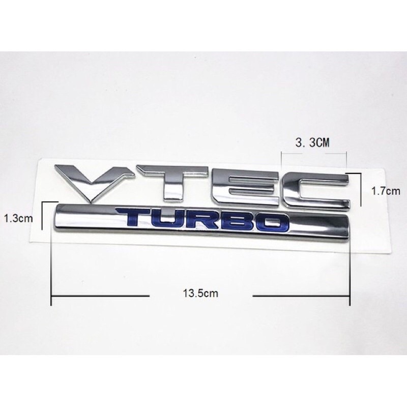 Logo chữ CR-V VTEC TURBO dán đuôi xe CRV