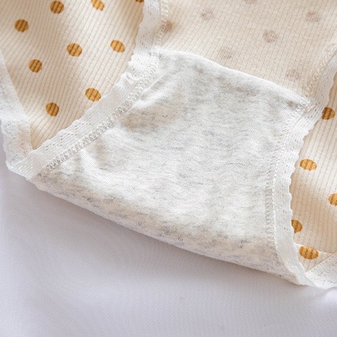 Quần Lót Nữ Cotton Kháng Khuẩn Họa Tiết Trà Sữa Chấm Bi Đáng Yêu