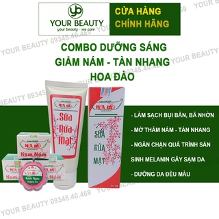 Combo Kem Nám + Sữa Rửa Mặt Trà Xanh Hoa Đào ThinGroup