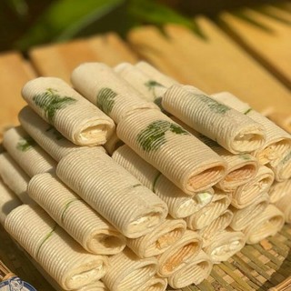 Bánh xếp ngò nhân kem thơm ngon