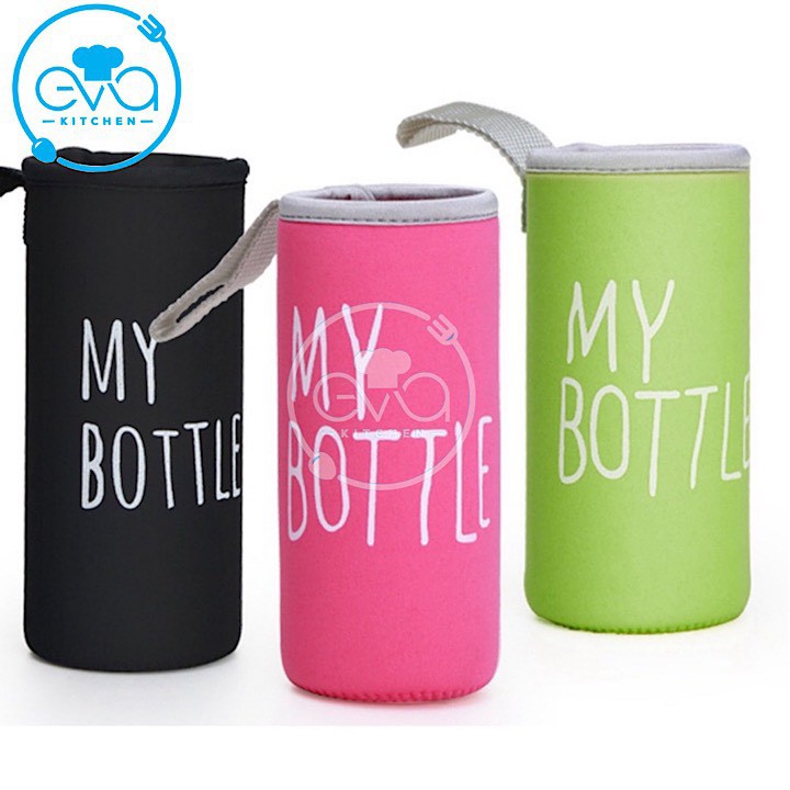 Túi Giữ Nhiệt Vải Neoprene In Chữ My Bottle Cho Bình Đựng Nước 500 Ml