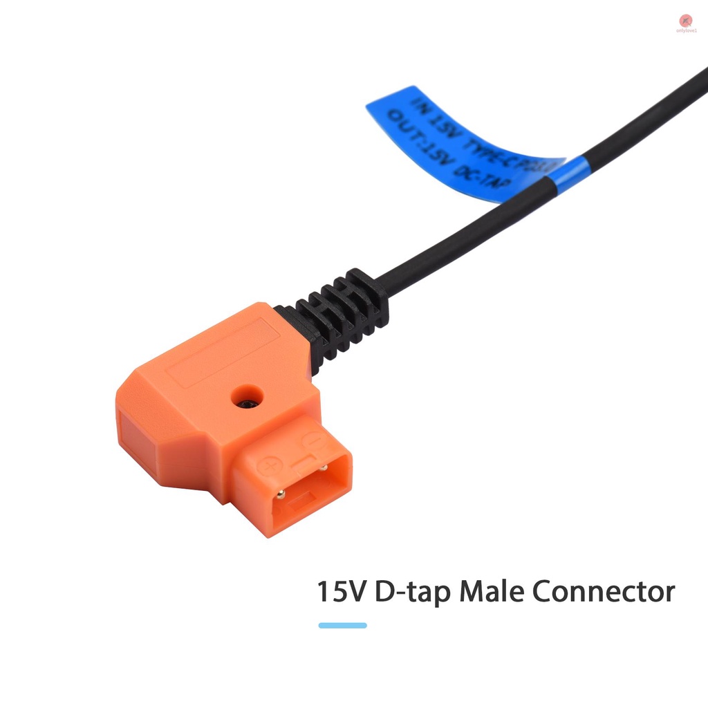 Dây Cáp Kết Nối Nguồn 15V PD3.0 USB Type-C Male Sang 15V D-Tap Male Cho Pin V-mount