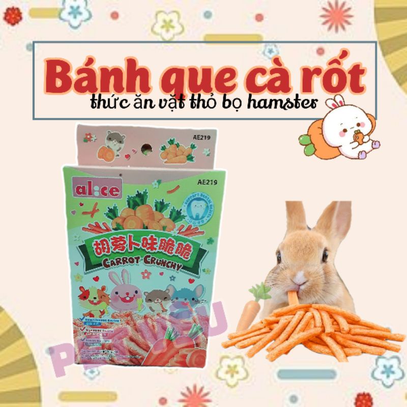 Bánh que cà rốt ❤thức ăn vặt ❤thỏ bọ hamster siêu thơm❤