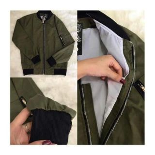 [ẢNH THẬT+VIDEO] Áo Khoác Bomber Kaki 2 Lớp