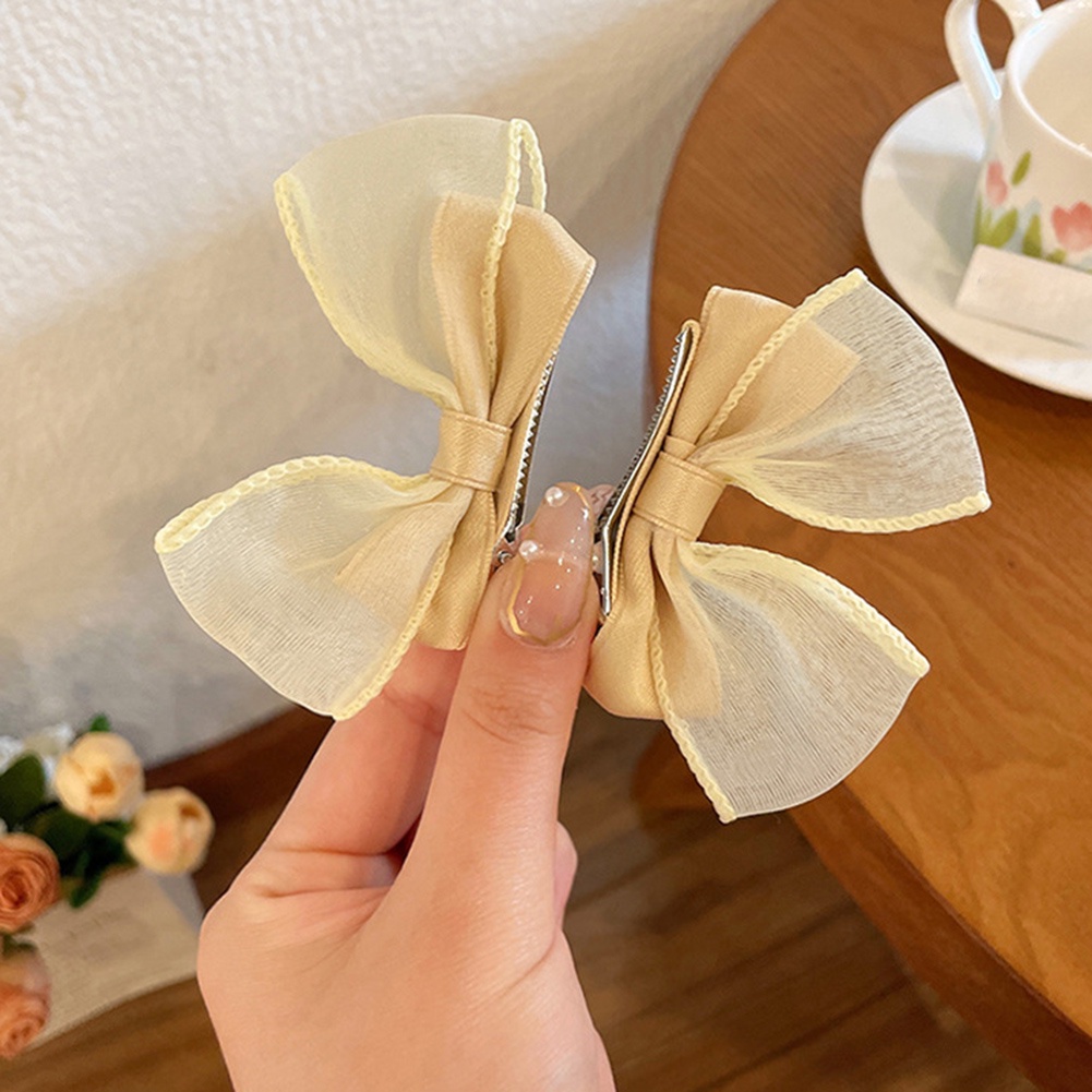 1 Cặp Kẹp Tóc Hình Nơ Dễ Thương Cho Bé Gái