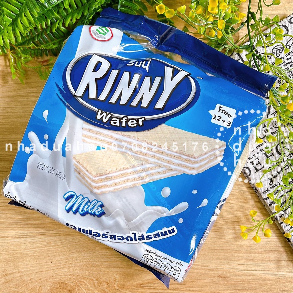 Một gói bánh xốp kẹp kem Rinny Thái Lan gói lớn 408gam