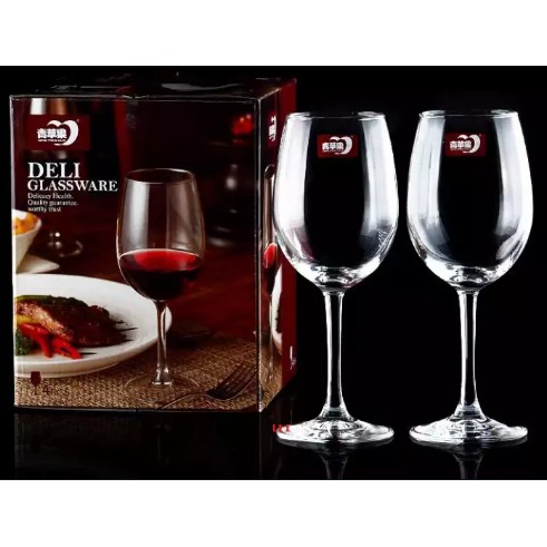 Ly rượu vang pha lê 350ml-450ml-465ml DELI | BigBuy360 - bigbuy360.vn