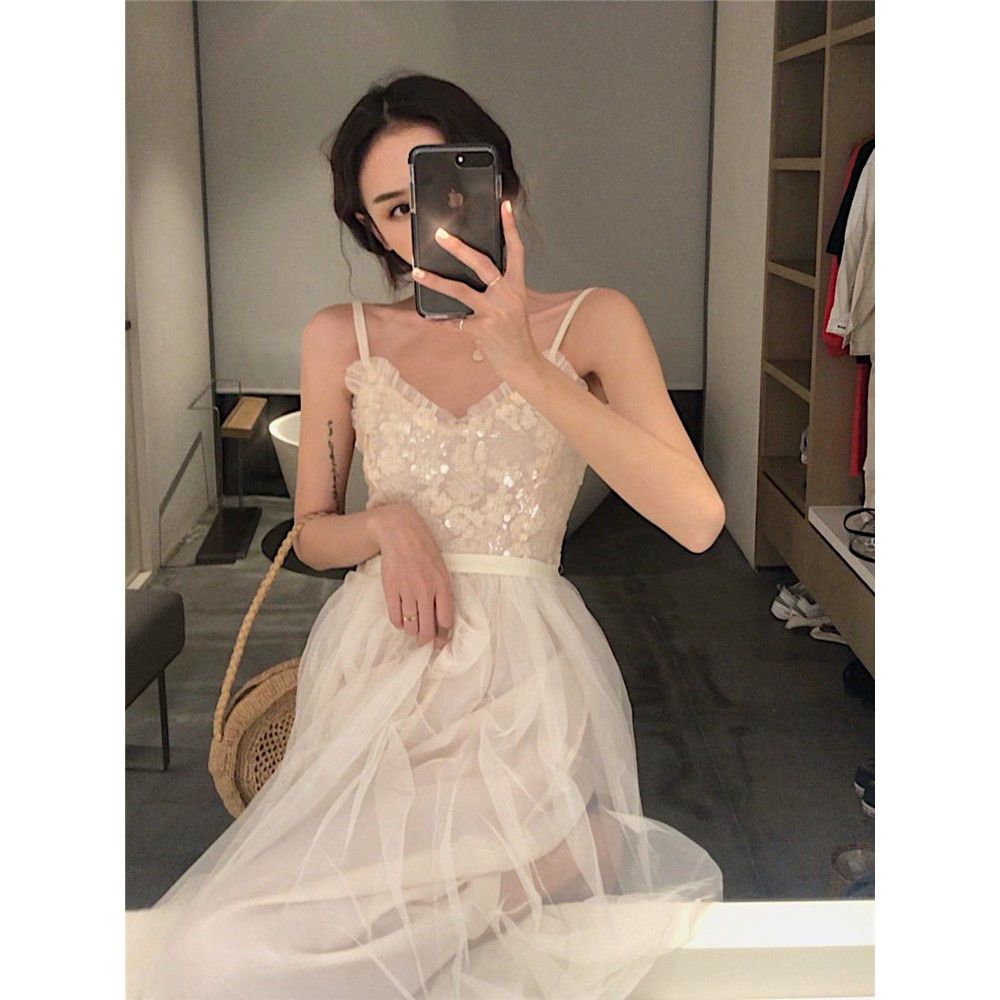 (Có Sẵn) Váy hai dây công chúa xoè / Đầm blingbling tutu dự tiệc | BigBuy360 - bigbuy360.vn