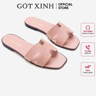 Dép nữ thời trang GÓT XINH GX410 đế bệt quai ngang xinh xắn