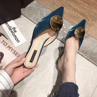 Sục cao gót lụa satin bóng