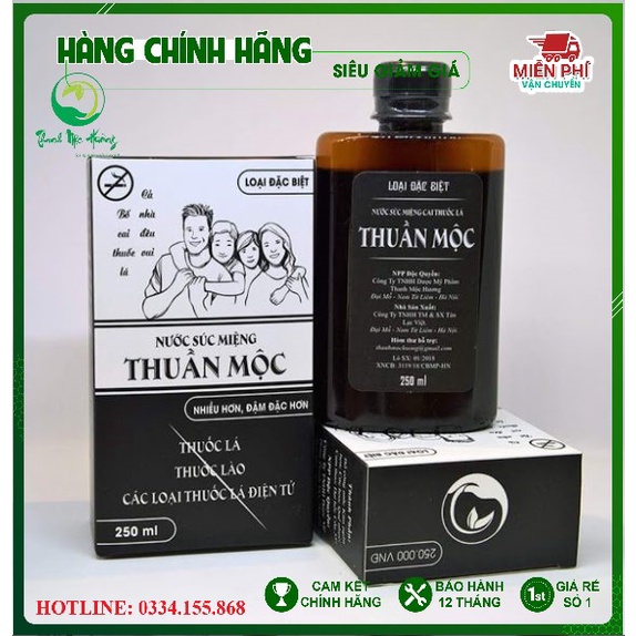 Nước Súc Miệng Cai Thuốc Lá Thuần Mộc