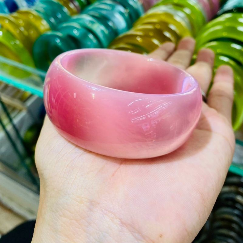 Vòng Tay Đ.á Mắt Mèo Bản Cối Size Đại 2Cm