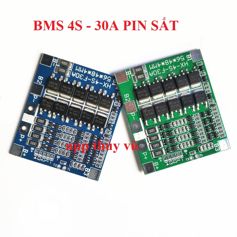 Mạch BMS 4S - 30A - Pin sắt 3.2v - có cân băng