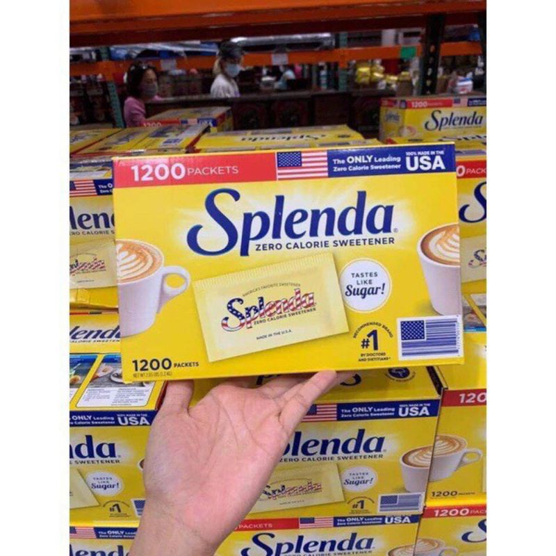 Combo 100 gói đường ăn kiêng SPLENDA nhập khẩu Mỹ dùng ăn kiêng giảm cân.