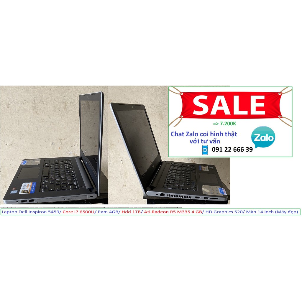 Laptop Dell Inspiron 5459/ Core i7 6500U/ Ram 4GB/ Hdd 1TB/ Ati Radeon R5 M335 4 GB/ HD Graphics 520/ Màn 14 inch | WebRaoVat - webraovat.net.vn