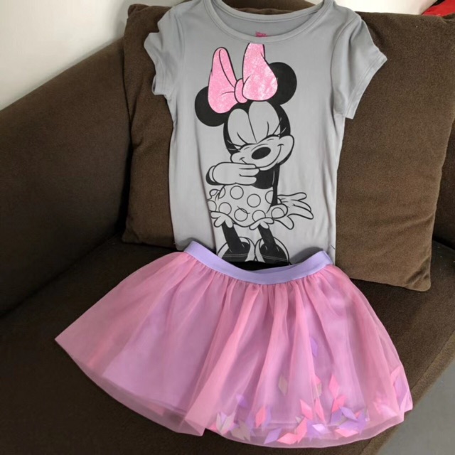 Set áo + chân váy bé gái