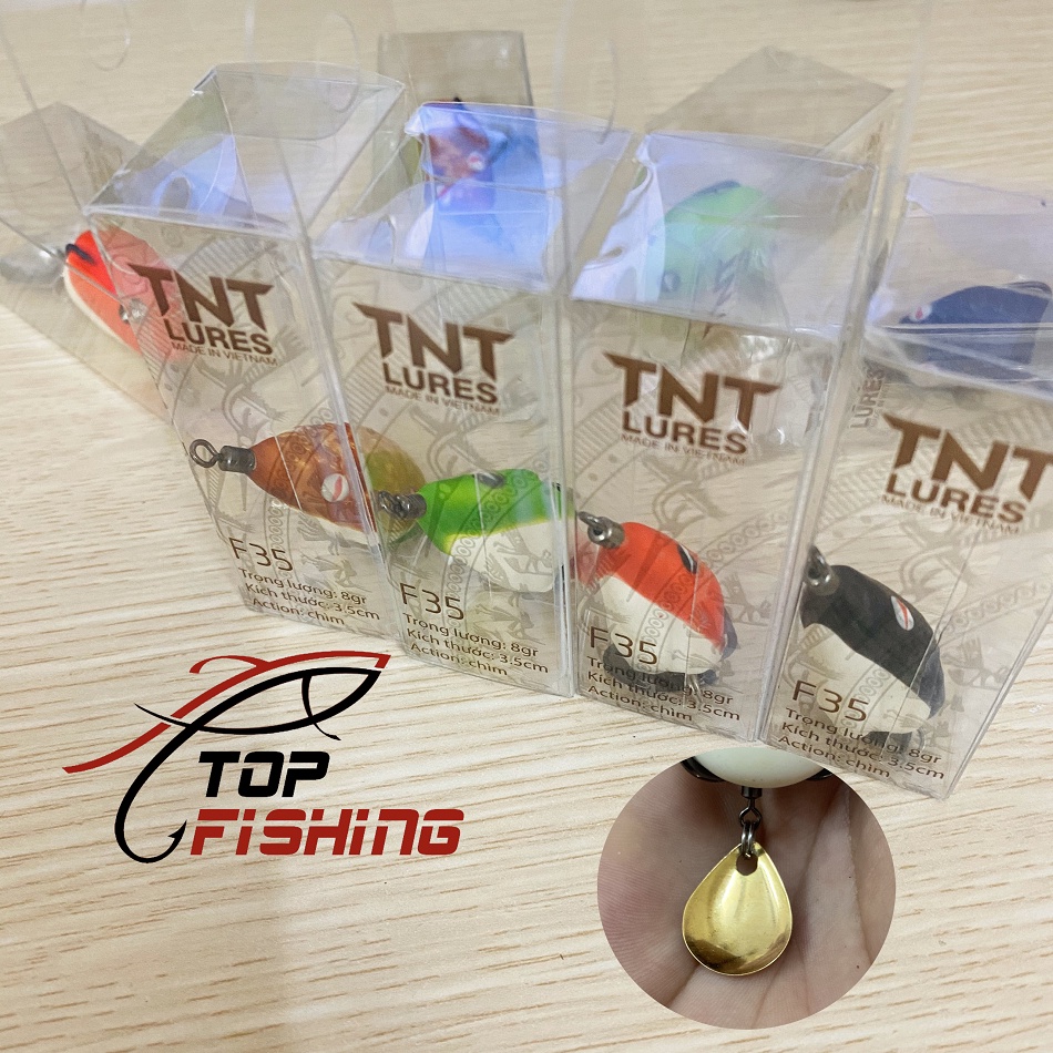 Nhái Hơi F35 TNT Lures ( Tặng Thìa Vàng Độ ) Dài 35mm - Nặng 8gam - Action Chìm - TopFishing