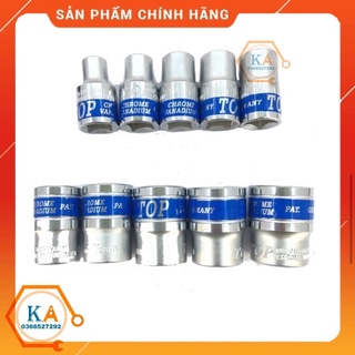 Đầu khẩu vặn ốc 1/ 2 inch, đầu khẩu lục giác TOP thân ngắn ĐỦ SỐ TỪ 8MM ĐẾN 32MM