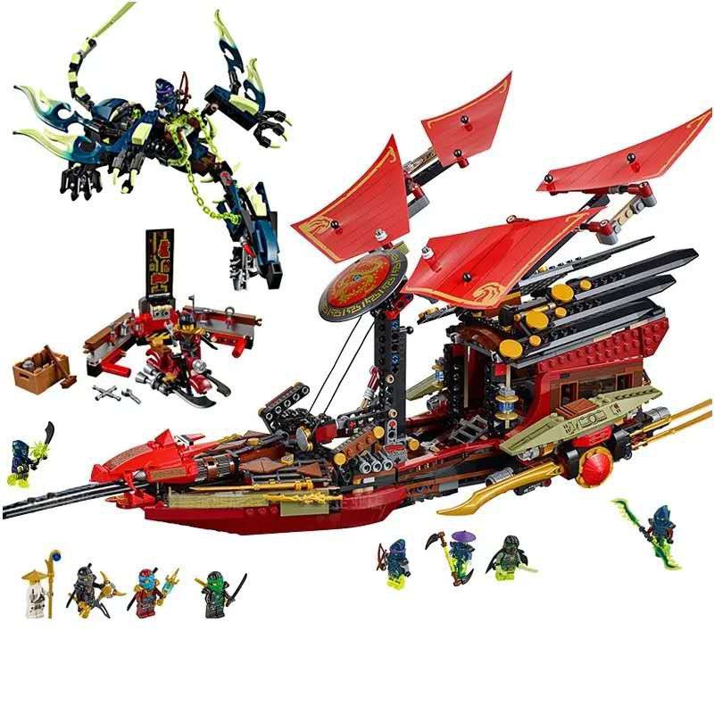 (có sẵn) lắp ráp mô hình ninjago QUEEN 89008 82202 Siêu Tàu Chiến Destiny's Bounty