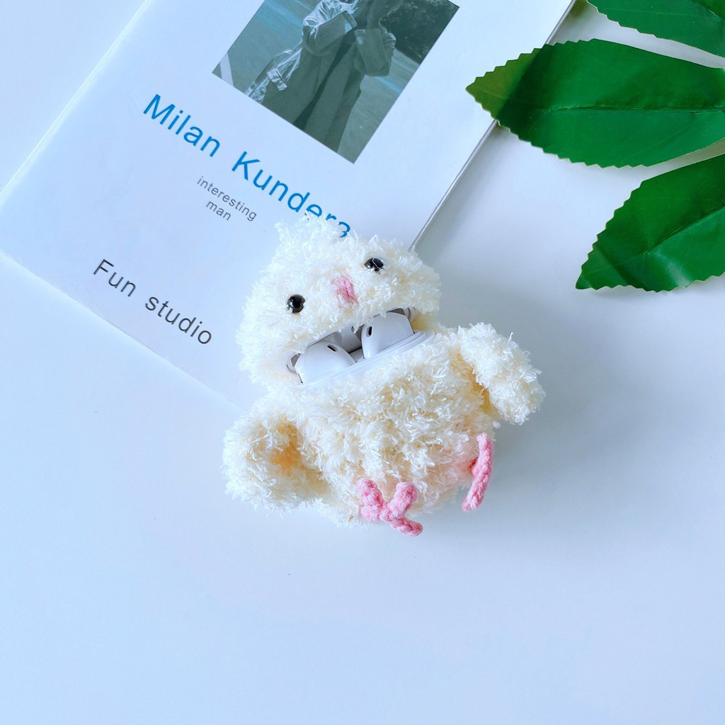 Airpods gen 2 cover soft cute plush chicken airpods case