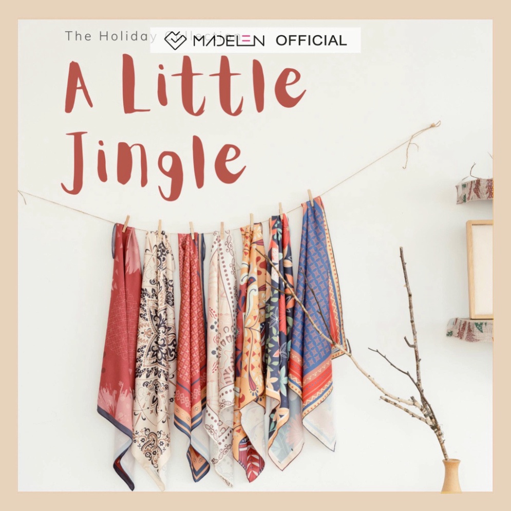 (Hàng Xưởng) Khăn lụa vuông bandana MADELEN new 2021 nhiều màu (ảnh thật)