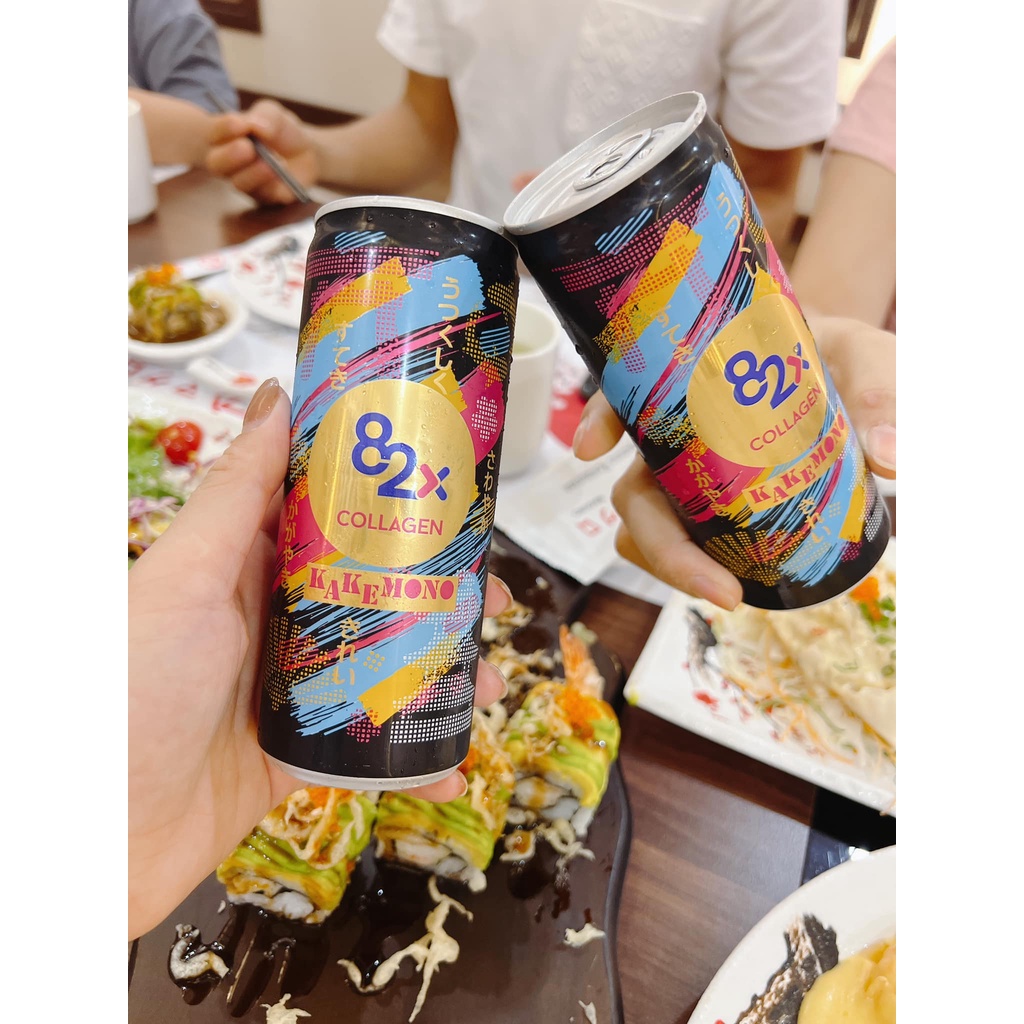 Nước Giải Khát Collagen Đẹp Da Thon Dáng Kakemono - Lốc 6 Lon