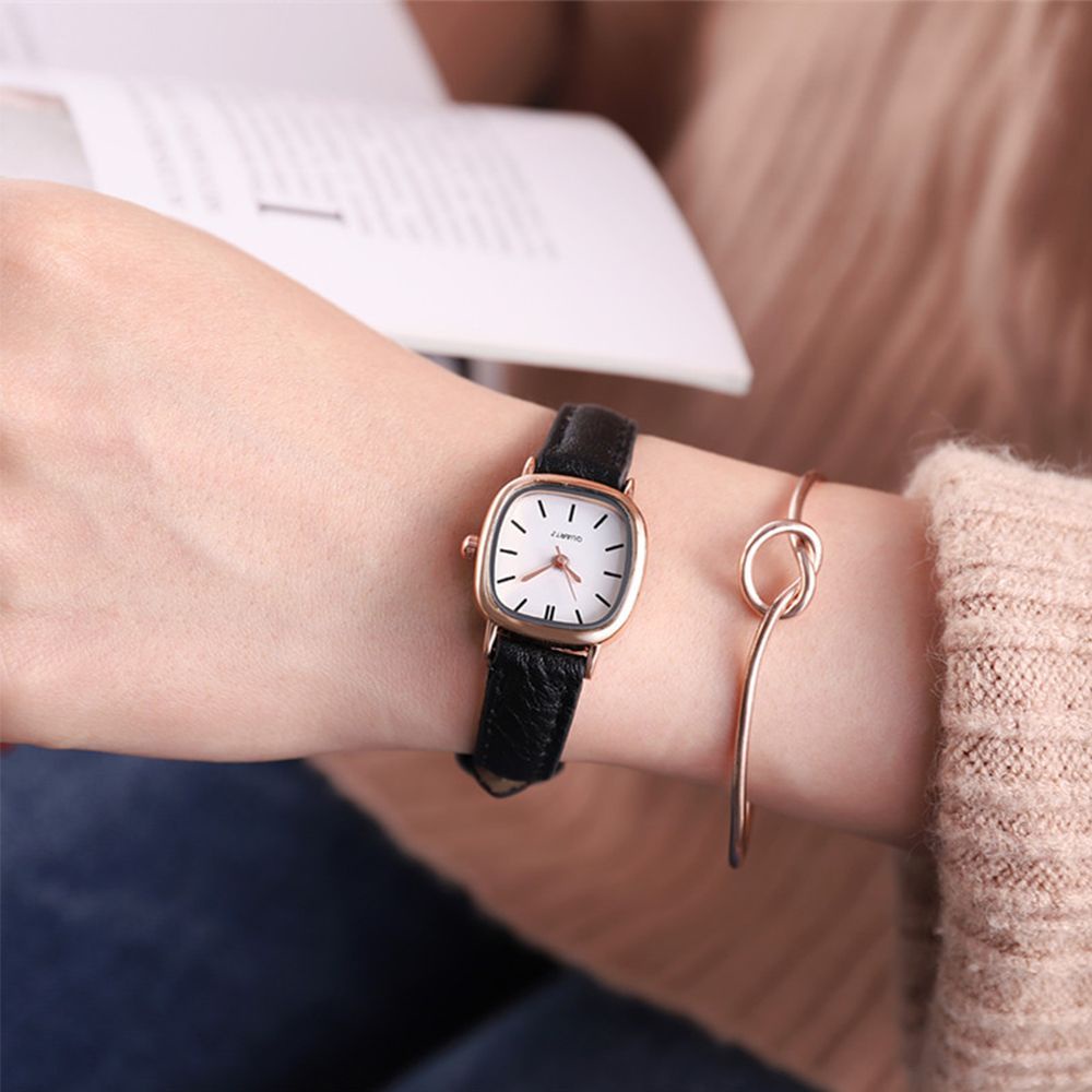 Đồng Hồ Mihan1 Dây Da Mặt Hình Chữ Nhật Thời Trang Đơn Giản Cho Nữ