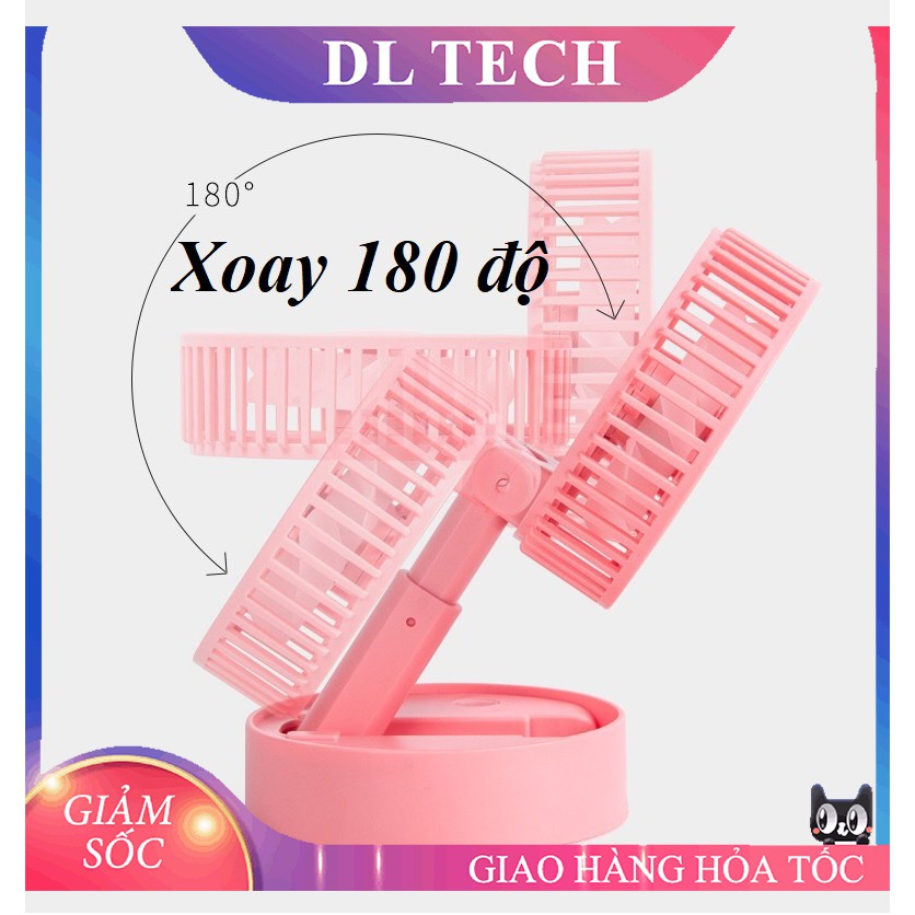 Quạt sạc tích điện mini gấp gọn A9 mini cầm tay để bàn siêu mát pin dùng 5h DL TECH | BigBuy360 - bigbuy360.vn
