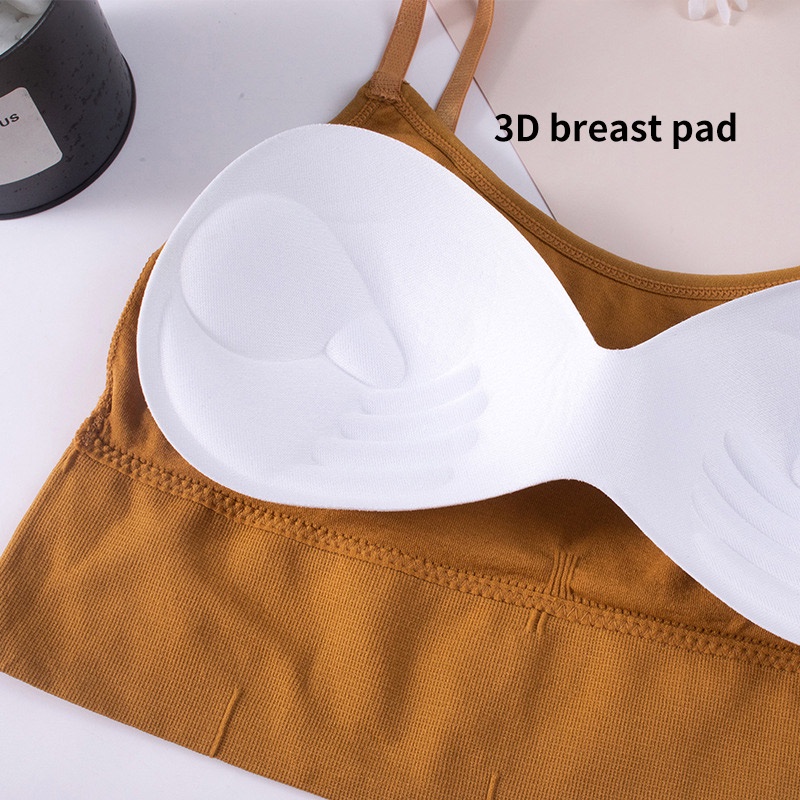 AOFEIQIKE AOFEIQIKE Áo Lót Thể Thao Có Mút Đệm Hai Dây Không Đường May 7 Màu Đen Trắng Thời Trang Cho Nữ