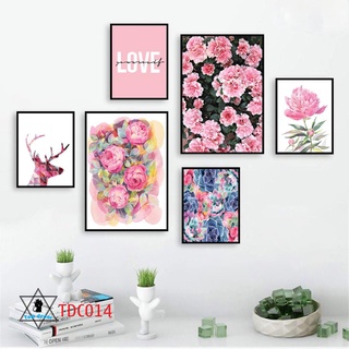 Bộ 6 tranh canvas khung composite xịn