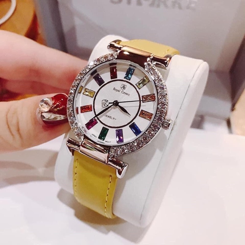 Set đồng hồ nữ Roya đá Swarovski