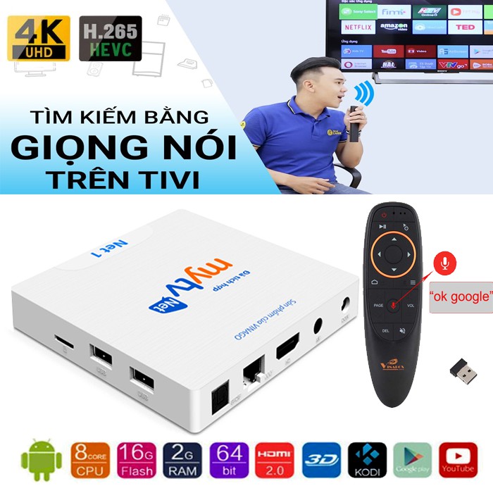 ĐIỀU KHIỂN KM680V - TÍCH HỢP  MIC VOICE - RA LỆNH BẰNG GIỌNG NÓI