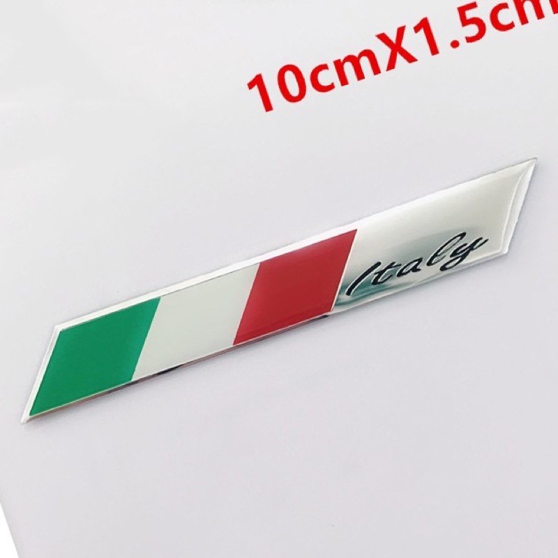 TEM DECAL NHÔM HÌNH CỜ NƯỚC Ý ITALY NHIỀU MẪU LỰA CHỌN RẺ - BỀN - ĐẸP