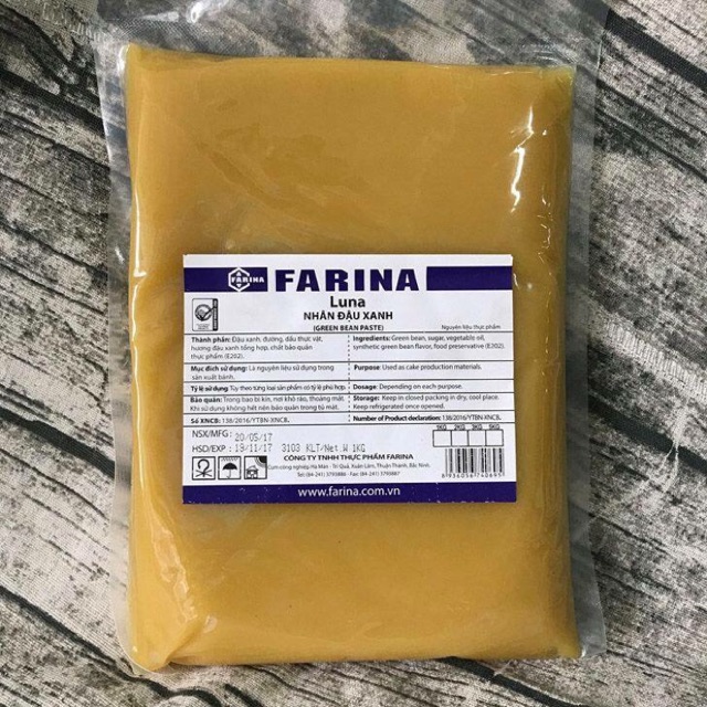 Nhân đậu xanh Farina gói 2kg có chia lẻ