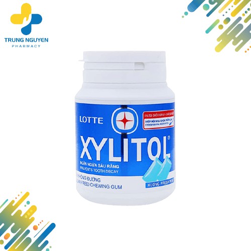 Kẹo gum không đường Lotte Xylitol (Hũ 58g)