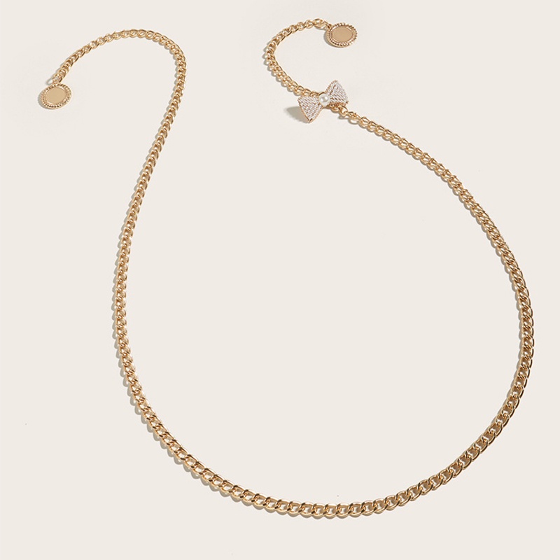 Thắt Lưng Bản Nhỏ Mỏng Đính Nơ Và Ngọc Trai Thời Trang Cho Nữ