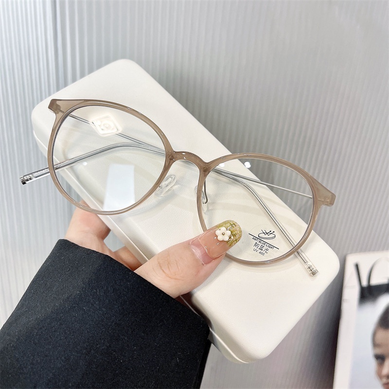 Mắt Kính Gọng Tròn Chống Ánh Sáng Xanh TR90 Thời Trang