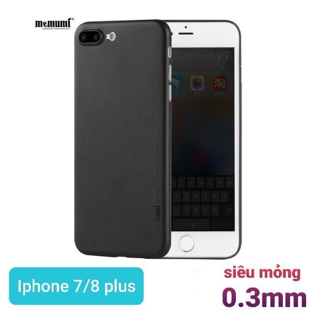 Ốp lưng lụa siêu mỏng iPhone 7 plus / 8 plus chính hãng Memumi 0.3 mm