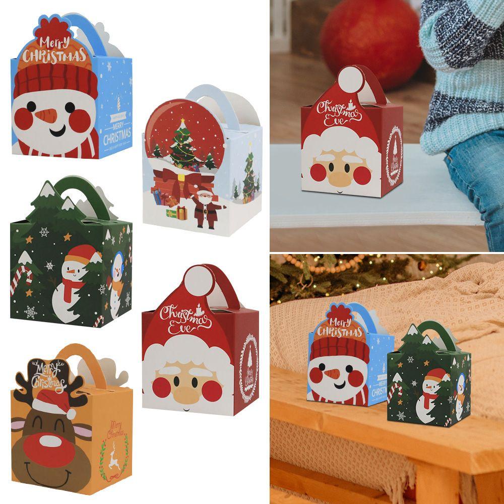 CHOOKEY Set 5 Túi Đựng Kẹo Họa Tiết Bông Tuyết Phong Cách Giáng Sinh Năm Mới