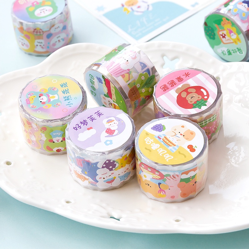 Flowertree 1 Cuộn Băng Keo Dán Trang Trí Sổ Tay Nhật Ký Gashapon Ii