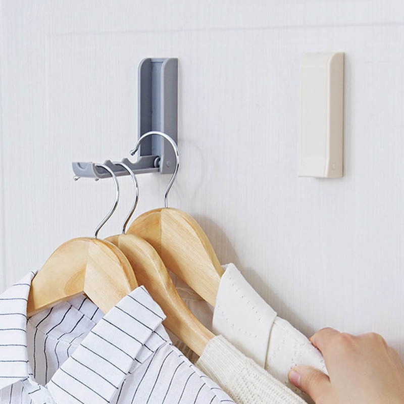 [Mới] Móc Treo Khăn / Chìa Khóa / Mũ Trang Trí Tường Tự Dính Chắc Bền Đa Năng Sáng Tạo Có Thể Gập Lại
