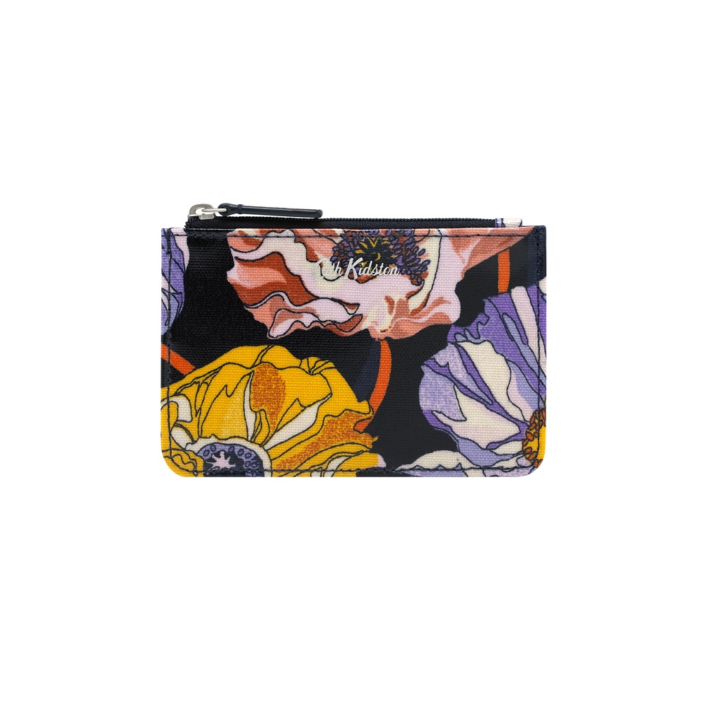 Cath Kidston - Ví nữ/Small Card & Coin Purse - Summer Poppy Midscale - Navy -1049343