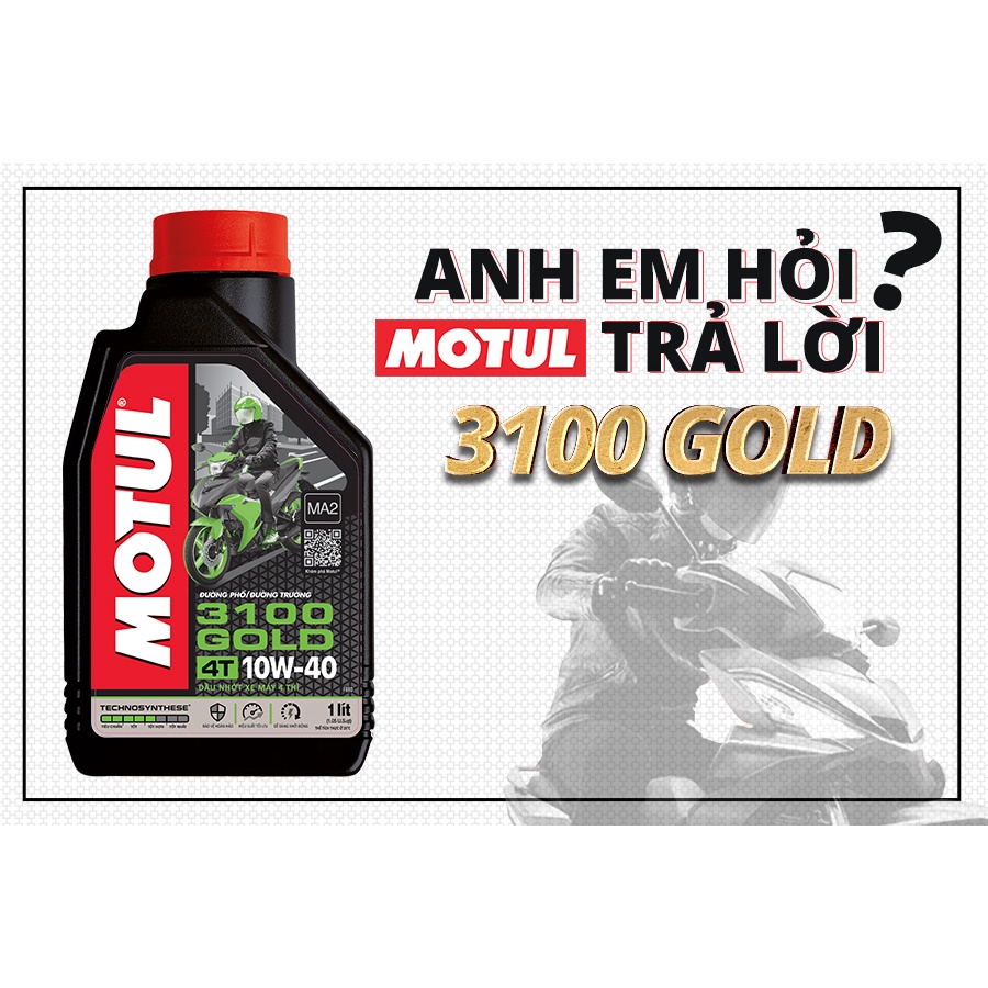 Dầu nhớt 1 lít MOTUL 3100 GOLD 10W40 ( Bán Tổng Hợp ) SL MA2