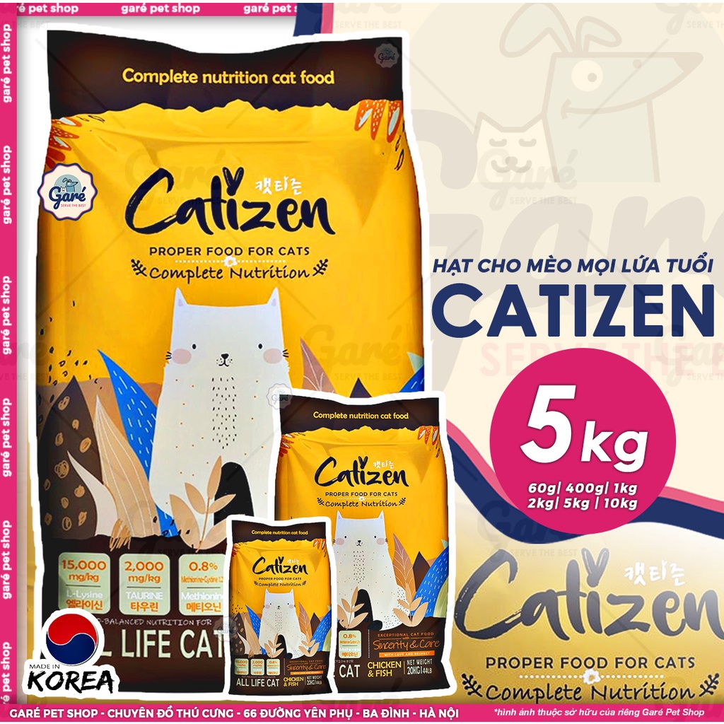 5kg - Hạt Catizen Chicken &amp; Fish dành cho mèo mọi lứa tuổi - Catizen Complete Nutrition Cat Food All Life Stages