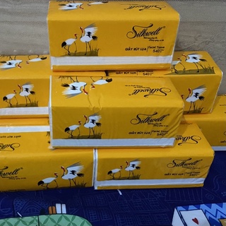 Khăn giấy rút lụa Silkwell 200 tờ x 3 lớp chính hãng