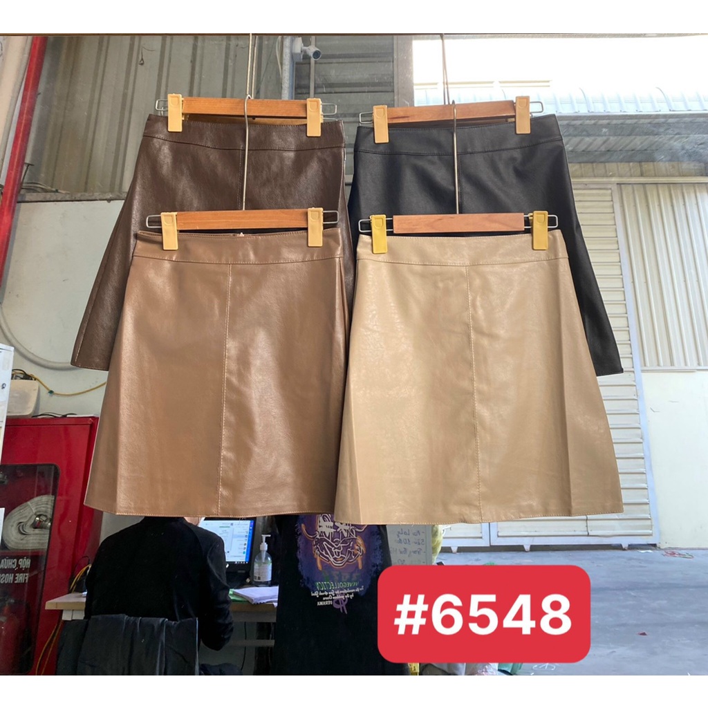 Chân Váy Ngắn Da Pu Cao Cấp, Dáng Chữ A, Lưng Cao Tôn Dáng, Thoáng Mát TA-8014