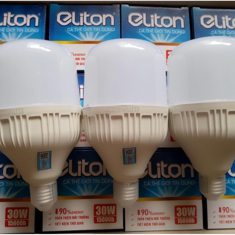 [ELITON] Bóng Đèn Led Trụ Kín Nước 12w, 15w, 20w, 30w Cao Cấp - Tiết Kiệm Điện Năng (Ánh Sáng Trắng)