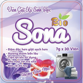 Viên giặt quần áo giặt xả 2 trong 1 SONA hộp 30 viên lưu hương lâu làm mềm vải an toàn cho da diệt vi khuẩn NGHIỆN NHÀ