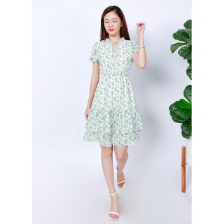Váy hoa xòe chun eo v727 nữ tng