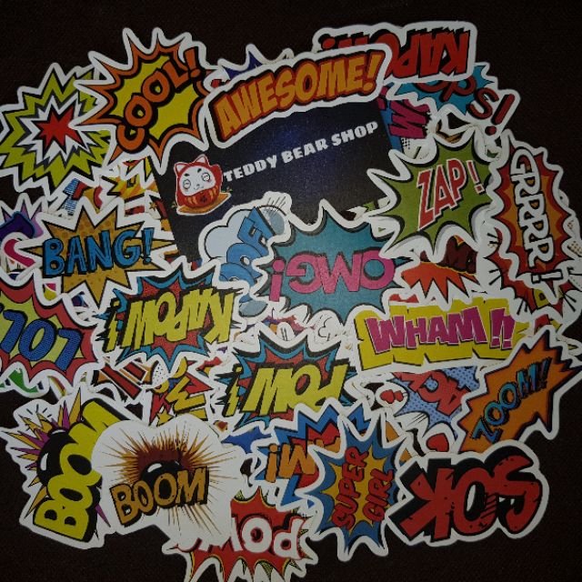 Sticker tiếng ồn boom các loại 50 miếng không trùng